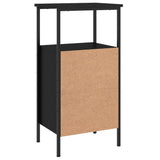 NNEVL Bedside Cabinets 2 pcs Black 41x31x80 cm Engineered Wood