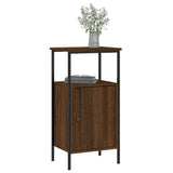 NNEVL Bedside Cabinet Brown Oak 41x31x80 cm Engineered Wood