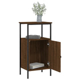 NNEVL Bedside Cabinets 2 pcs Brown Oak 41x31x80 cm Engineered Wood