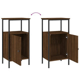 NNEVL Bedside Cabinets 2 pcs Brown Oak 41x31x80 cm Engineered Wood