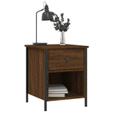 NNEVL Bedside Cabinet Brown Oak 40x42x50 cm Engineered Wood