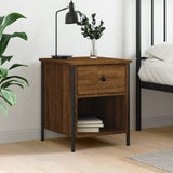 NNEVL Bedside Cabinet Brown Oak 40x42x50 cm Engineered Wood
