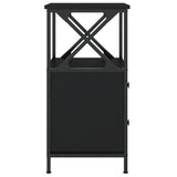 NNEVL Bedside Cabinets 2 pcs Black 34x35.5x70 cm Engineered Wood