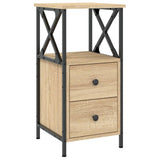 NNEVL Bedside Cabinets 2 pcs Sonoma Oak 34x35.5x70 cm Engineered Wood