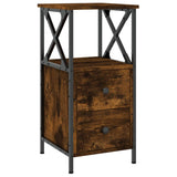 NNEVL Bedside Cabinet Smoked Oak 34x35.5x70 cm Engineered Wood
