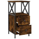 NNEVL Bedside Cabinet Smoked Oak 34x35.5x70 cm Engineered Wood
