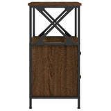 NNEVL Bedside Cabinet Brown Oak 34x35.5x70 cm Engineered Wood