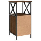 NNEVL Bedside Cabinets 2 pcs Brown Oak 34x35.5x70 cm Engineered Wood