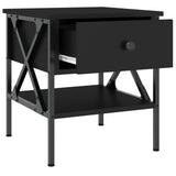NNEVL Bedside Tables 2 pcs Black 40x42x45 cm Engineered Wood