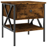 NNEVL Bedside Table Smoked Oak 40x42x45 cm Engineered Wood