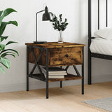 NNEVL Bedside Table Smoked Oak 40x42x45 cm Engineered Wood