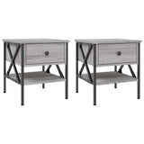 NNEVL Bedside Tables 2 pcs Grey Sonoma 40x42x45 cm Engineered Wood