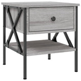 NNEVL Bedside Tables 2 pcs Grey Sonoma 40x42x45 cm Engineered Wood