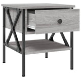 NNEVL Bedside Tables 2 pcs Grey Sonoma 40x42x45 cm Engineered Wood