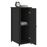 NNEVL Bedside Cabinet Black 32x42x80 cm Engineered Wood