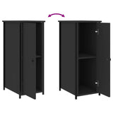 NNEVL Bedside Cabinet Black 32x42x80 cm Engineered Wood