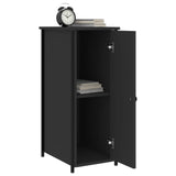NNEVL Bedside Cabinets 2 pcs Black 32x42x80 cm Engineered Wood
