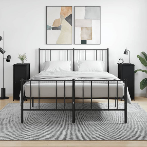 NNEVL Bedside Cabinets 2 pcs Black 32x42x80 cm Engineered Wood