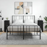 NNEVL Bedside Cabinets 2 pcs Black 32x42x80 cm Engineered Wood