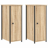 NNEVL Bedside Cabinets 2 pcs Sonoma Oak 32x42x80 cm Engineered Wood