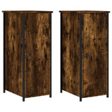 NNEVL Bedside Cabinets 2 pcs Smoked Oak 32x42x80 cm Engineered Wood