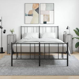 NNEVL Bedside Cabinets 2 pcs Grey Sonoma 32x42x80 cm Engineered Wood