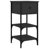 NNEVL Bedside Cabinets 2 pcs Black 34x36x70 cm Engineered Wood