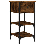NNEVL Bedside Cabinets 2 pcs Smoked Oak 34x36x70 cm Engineered Wood