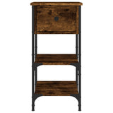 NNEVL Bedside Cabinets 2 pcs Smoked Oak 34x36x70 cm Engineered Wood