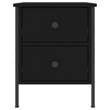 NNEVL Bedside Cabinet Black 40x42x50 cm Engineered Wood