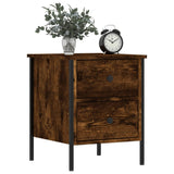 NNEVL Bedside Cabinets 2 pcs Smoked Oak 40x42x50 cm Engineered Wood