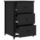 NNEVL Bedside Cabinet Black 40x36x60 cm Engineered Wood