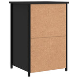 NNEVL Bedside Cabinet Black 40x36x60 cm Engineered Wood