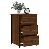 NNEVL Bedside Cabinets 2 pcs Brown Oak 40x36x60 cm Engineered Wood