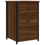 NNEVL Bedside Cabinets 2 pcs Brown Oak 40x36x60 cm Engineered Wood