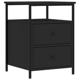 NNEVL Bedside Cabinet Black 44x45x60 cm Engineered Wood