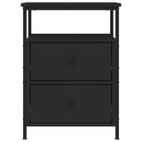 NNEVL Bedside Cabinet Black 44x45x60 cm Engineered Wood