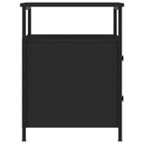 NNEVL Bedside Cabinet Black 44x45x60 cm Engineered Wood