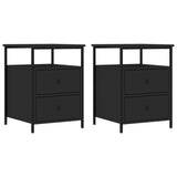 NNEVL Bedside Cabinets 2 pcs Black 44x45x60 cm Engineered Wood