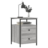 NNEVL Bedside Cabinets 2 pcs Grey Sonoma 44x45x60 cm Engineered Wood