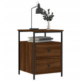 NNEVL Bedside Cabinet Brown Oak 44x45x60 cm Engineered Wood
