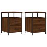 NNEVL Bedside Cabinets 2 pcs Brown Oak 44x45x60 cm Engineered Wood
