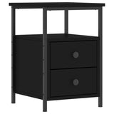 NNEVL Bedside Cabinet Black 34x35.5x50 cm Engineered Wood