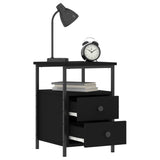 NNEVL Bedside Cabinet Black 34x35.5x50 cm Engineered Wood