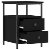 NNEVL Bedside Cabinet Black 34x35.5x50 cm Engineered Wood