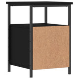 NNEVL Bedside Cabinet Black 34x35.5x50 cm Engineered Wood