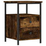 NNEVL Bedside Cabinet Smoked Oak 34x35.5x50 cm Engineered Wood