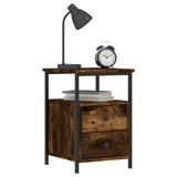NNEVL Bedside Cabinets 2 pcs Smoked Oak 34x35.5x50 cm Engineered Wood