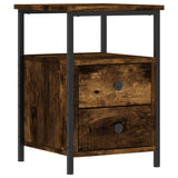 NNEVL Bedside Cabinets 2 pcs Smoked Oak 34x35.5x50 cm Engineered Wood