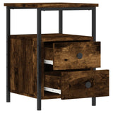 NNEVL Bedside Cabinets 2 pcs Smoked Oak 34x35.5x50 cm Engineered Wood